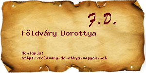 Földváry Dorottya névjegykártya